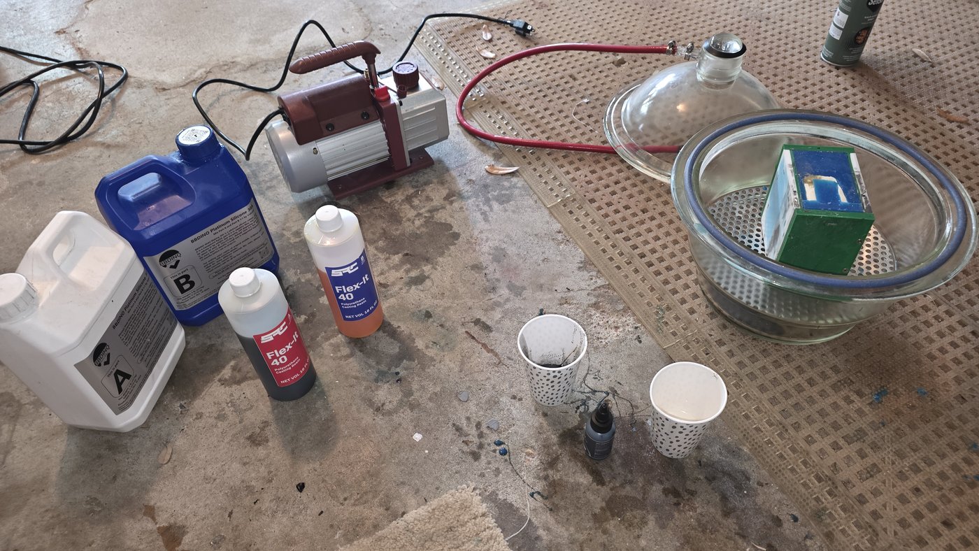 Platinum silicone and Flex-it 40 casting resins used for grip fabrication